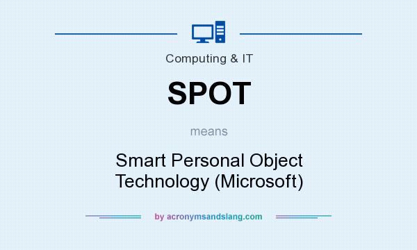 What does SPOT mean? It stands for Smart Personal Object Technology (Microsoft)