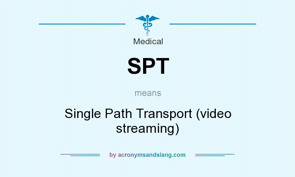 What does SPT mean? It stands for Single Path Transport (video streaming)