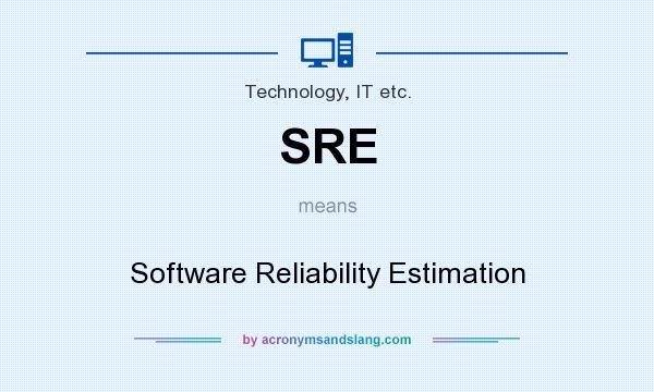 What does SRE mean? It stands for Software Reliability Estimation
