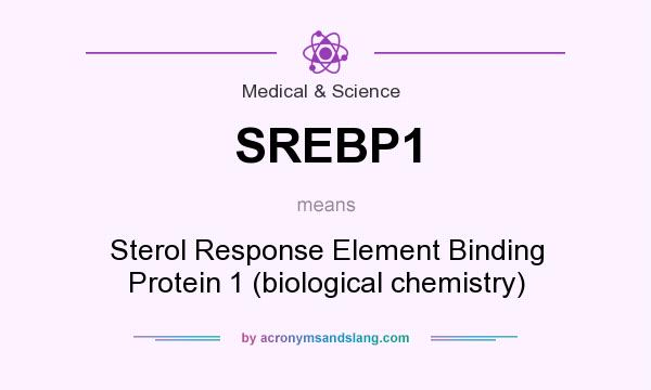 What does SREBP1 mean? It stands for Sterol Response Element Binding Protein 1 (biological chemistry)