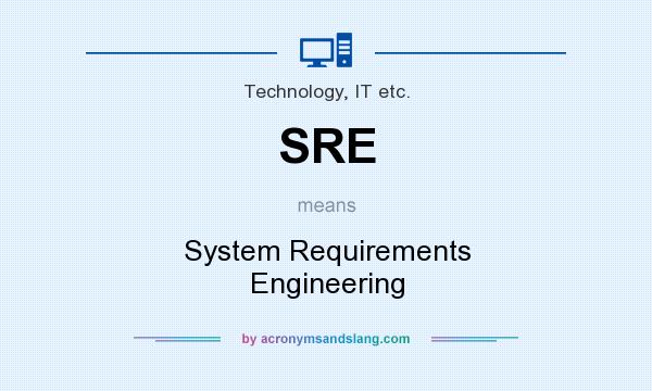 What does SRE mean? It stands for System Requirements Engineering