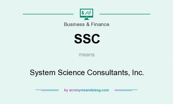 What does SSC mean? It stands for System Science Consultants, Inc.
