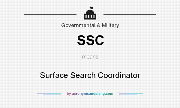 What does SSC mean? It stands for Surface Search Coordinator