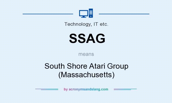 What does SSAG mean? It stands for South Shore Atari Group (Massachusetts)