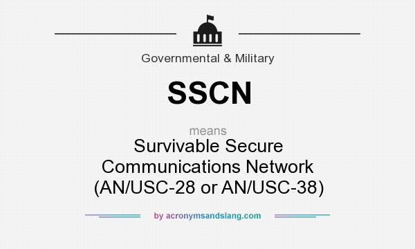What does SSCN mean? It stands for Survivable Secure Communications Network (AN/USC-28 or AN/USC-38)
