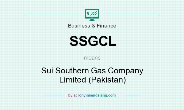 What does SSGCL mean? It stands for Sui Southern Gas Company Limited (Pakistan)
