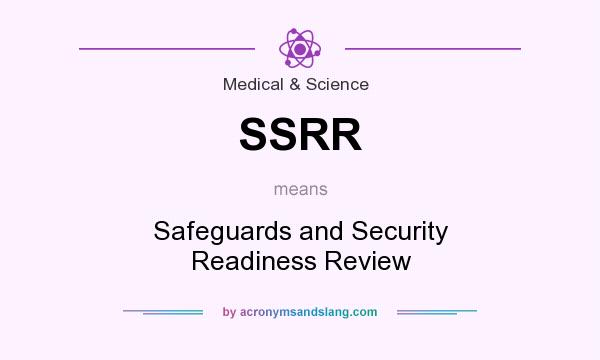 What does SSRR mean? It stands for Safeguards and Security Readiness Review