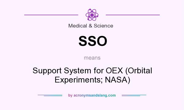 What does SSO mean? It stands for Support System for OEX (Orbital Experiments; NASA)