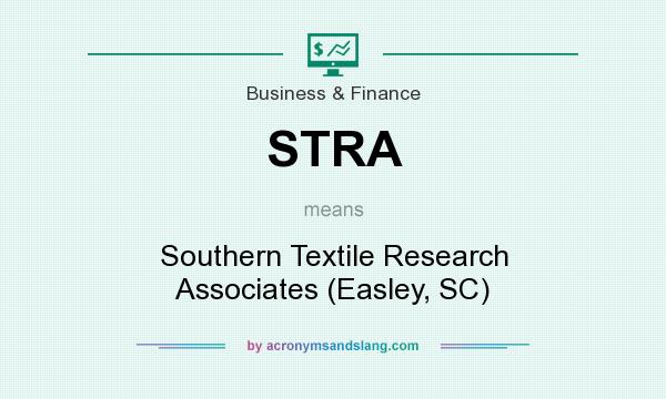 What does STRA mean? It stands for Southern Textile Research Associates (Easley, SC)