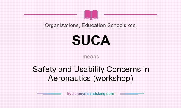 What does SUCA mean? It stands for Safety and Usability Concerns in Aeronautics (workshop)