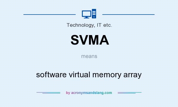 What does SVMA mean? It stands for software virtual memory array