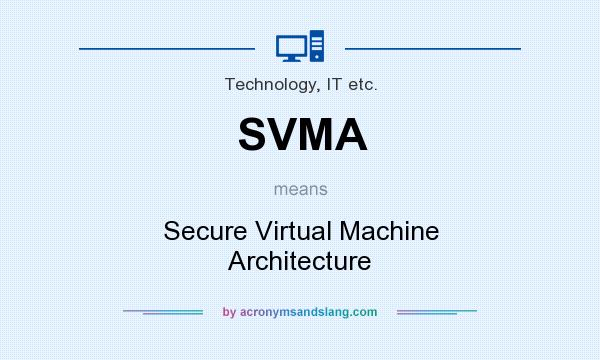 What does SVMA mean? It stands for Secure Virtual Machine Architecture