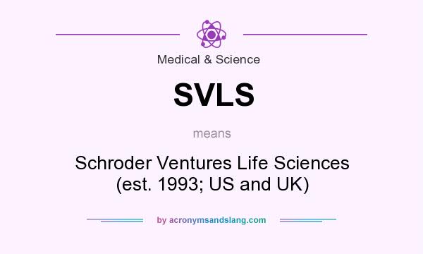 What does SVLS mean? It stands for Schroder Ventures Life Sciences (est. 1993; US and UK)