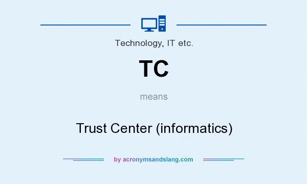 What does TC mean? It stands for Trust Center (informatics)