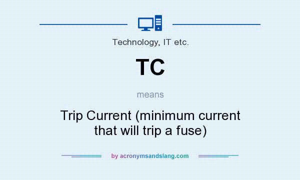 What does TC mean? It stands for Trip Current (minimum current that will trip a fuse)
