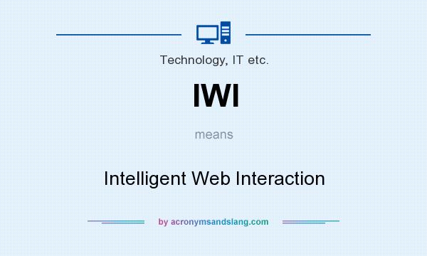 What does IWI mean? It stands for Intelligent Web Interaction