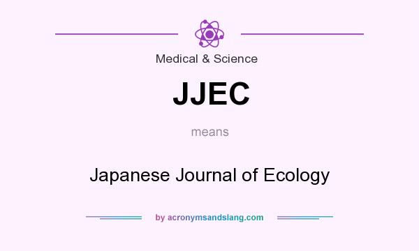 What does JJEC mean? It stands for Japanese Journal of Ecology