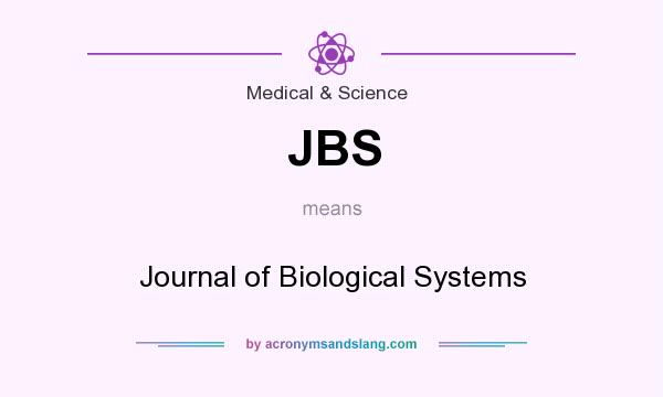 What does JBS mean? It stands for Journal of Biological Systems