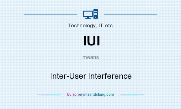 What does IUI mean? It stands for Inter-User Interference