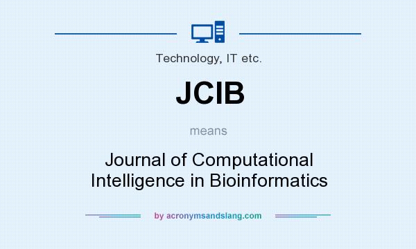 What does JCIB mean? It stands for Journal of Computational Intelligence in Bioinformatics