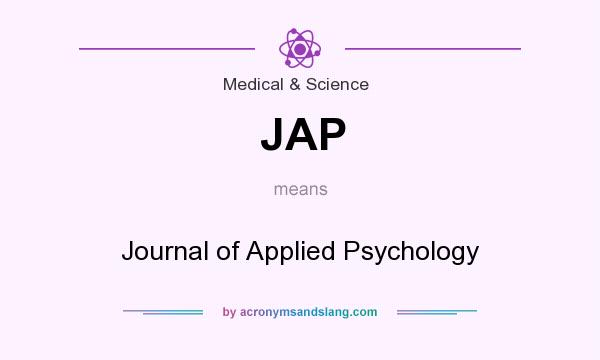 What does JAP mean? It stands for Journal of Applied Psychology