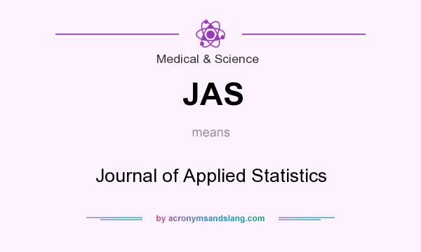 What does JAS mean? It stands for Journal of Applied Statistics