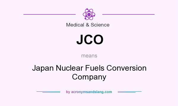 What does JCO mean? It stands for Japan Nuclear Fuels Conversion Company