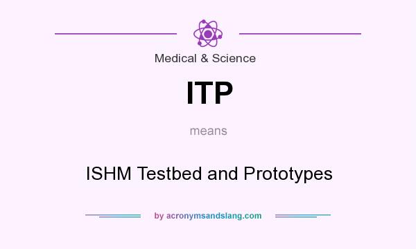 What does ITP mean? It stands for ISHM Testbed and Prototypes