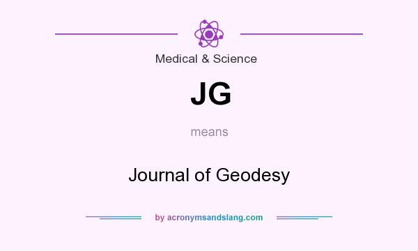 What does JG mean? It stands for Journal of Geodesy