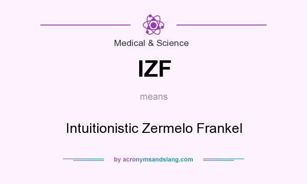 What does IZF mean? It stands for Intuitionistic Zermelo Frankel