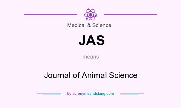 What does JAS mean? It stands for Journal of Animal Science