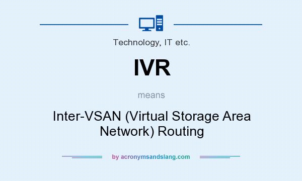 What does IVR mean? It stands for Inter-VSAN (Virtual Storage Area Network) Routing