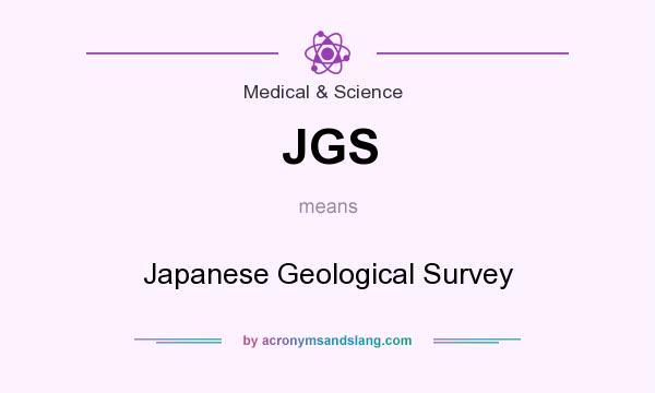 What does JGS mean? It stands for Japanese Geological Survey