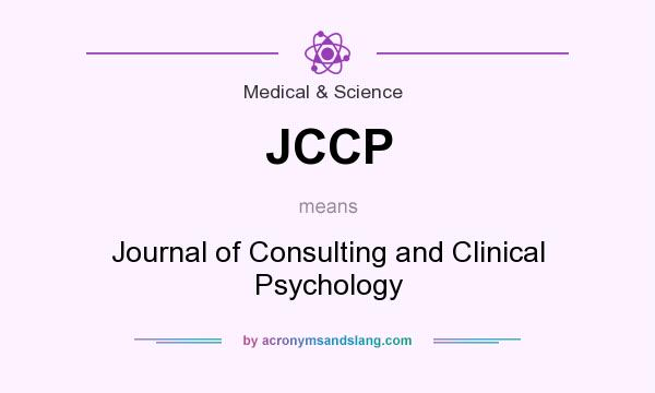 What does JCCP mean? It stands for Journal of Consulting and Clinical Psychology