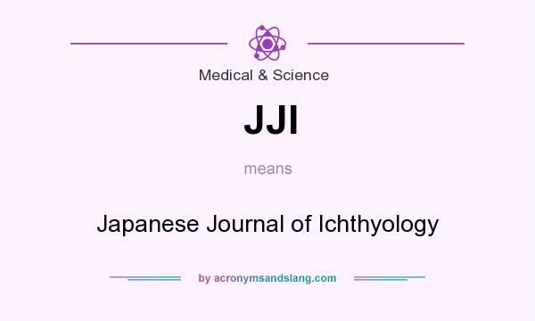 What does JJI mean? It stands for Japanese Journal of Ichthyology