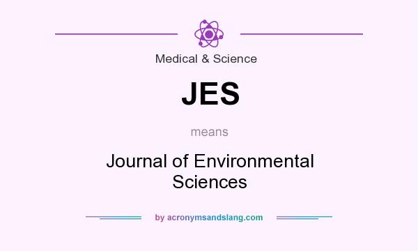 What does JES mean? It stands for Journal of Environmental Sciences