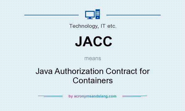 What does JACC mean? It stands for Java Authorization Contract for Containers