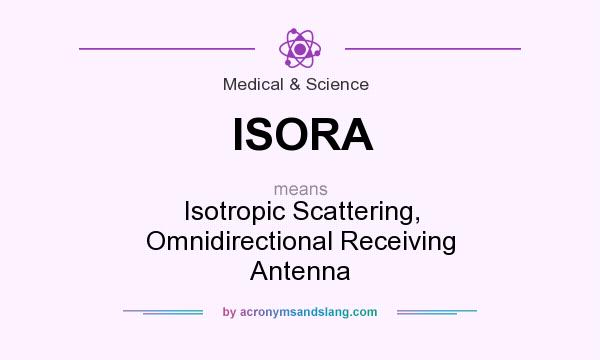 What does ISORA mean? It stands for Isotropic Scattering, Omnidirectional Receiving Antenna