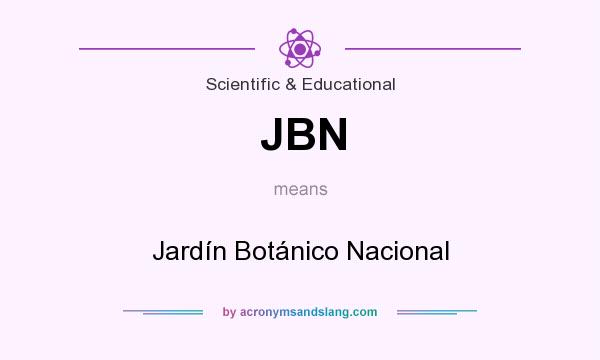 What does JBN mean? It stands for Jardín Botánico Nacional