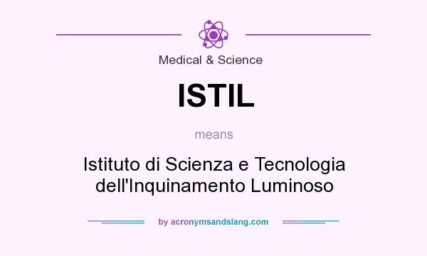 What does ISTIL mean? It stands for Istituto di Scienza e Tecnologia dell`Inquinamento Luminoso