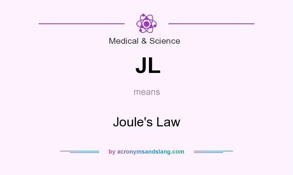 What does JL mean? It stands for Joule`s Law