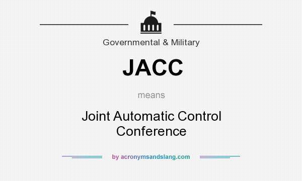 What does JACC mean? It stands for Joint Automatic Control Conference