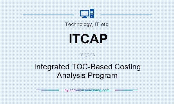 What does ITCAP mean? It stands for Integrated TOC-Based Costing Analysis Program