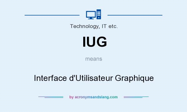 What does IUG mean? It stands for Interface d`Utilisateur Graphique
