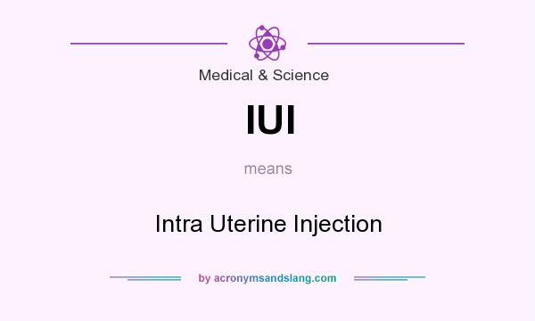 What does IUI mean? It stands for Intra Uterine Injection