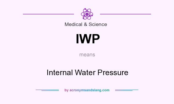 What does IWP mean? It stands for Internal Water Pressure