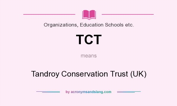 What does TCT mean? It stands for Tandroy Conservation Trust (UK)