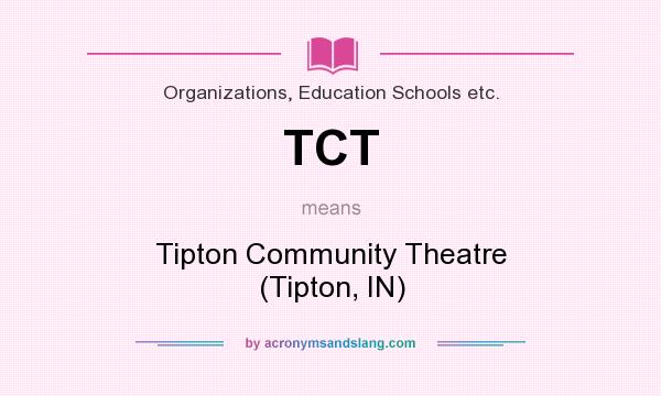 What does TCT mean? It stands for Tipton Community Theatre (Tipton, IN)