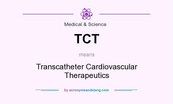 What does TCT mean? It stands for Transcatheter Cardiovascular Therapeutics
