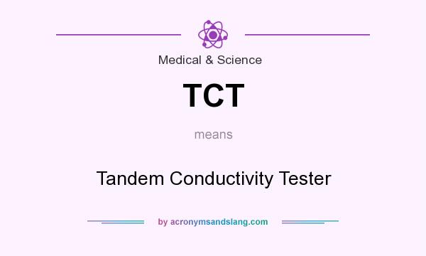 What does TCT mean? It stands for Tandem Conductivity Tester